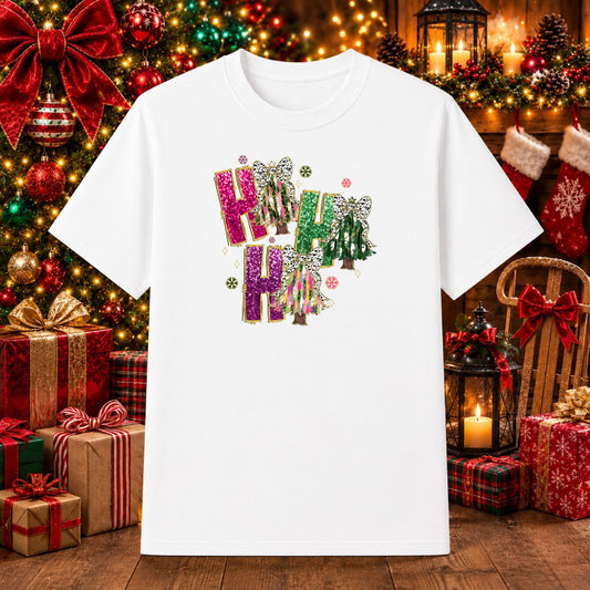 Merry & Bright Reindeer – Christmas DTF Transfer – by Ink Rush – Premade Transfers – Christmas, Apparel Decor
