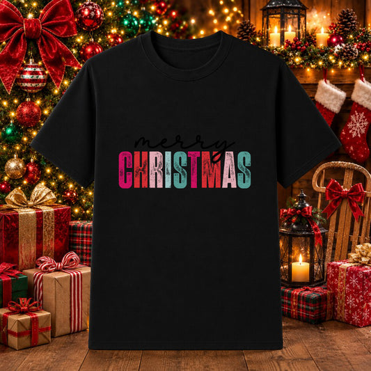 Merry Christmas – Christmas DTF Transfer – by Ink Rush – Premade Transfers – Christmas, Premade DTF