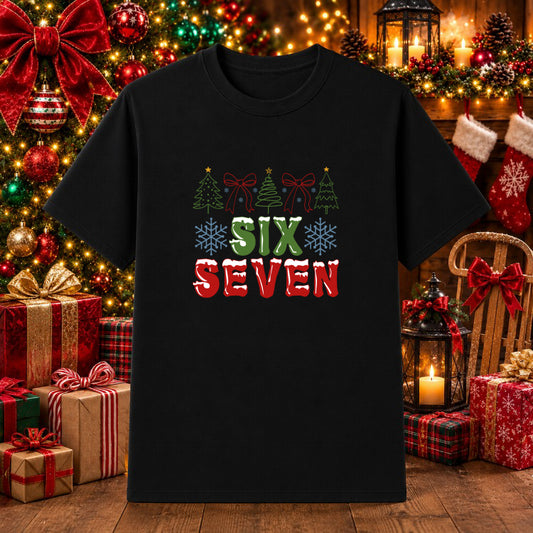 Merry Christmas Deer & Snowflakes – Christmas DTF Transfer – by Ink Rush – Premade Transfers – DTF Transfers, Apparel Decor