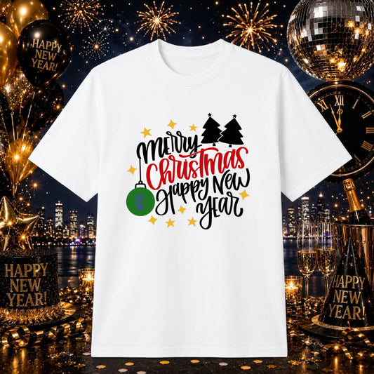 Merry Christmas & Happy New Year – Holiday Apparel DTF Transfer – by Ink Rush – Premade Transfers – Holiday Apparel, Seaso...
