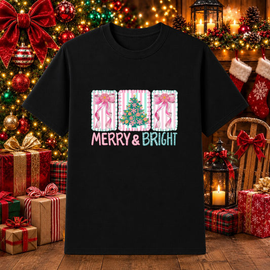 Merry Christmas Holly – Christmas DTF Transfer – by Ink Rush – Premade Transfers – DTF Transfers, Apparel Decor