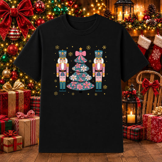 Merry Christmas Pink Bow – Christmas DTF Transfer – by Ink Rush – Premade Transfers – Christmas, Premade DTF