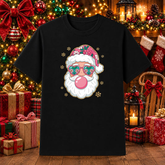 Merry Christmas Pink Bow – Christmas DTF Transfer – by Ink Rush – Premade Transfers – Christmas, Apparel Decoration