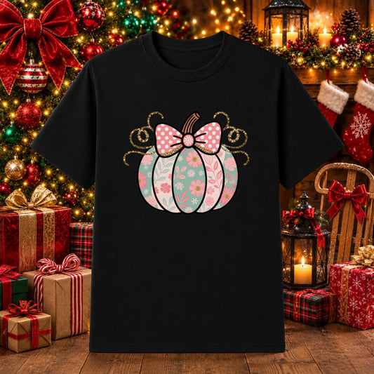 Merry Christmas Reindeer Floral – Christmas DTF Transfer – by Ink Rush – Premade Transfers – Christmas, DTF Transfers