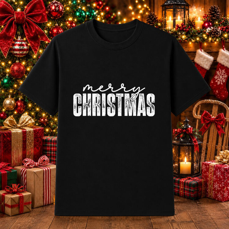 Merry Christmas Script – Christmas DTF Transfer – by Ink Rush – Premade Transfers – Christmas, Apparel