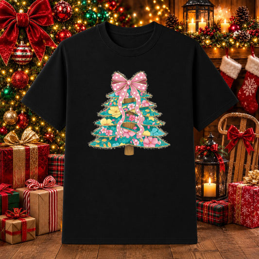 MERRY CHRISTMAS Tree – Festive DTF Transfer – by Ink Rush – Premade Transfers – Christmas, DTF Transfer