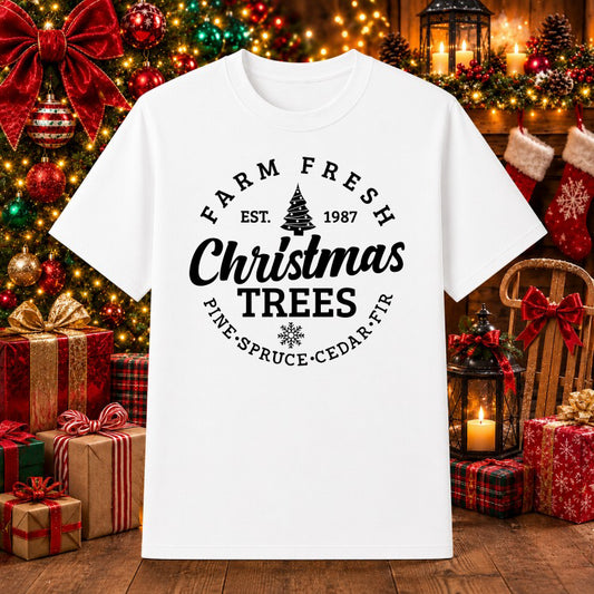 Merry Christmas Vintage Red Truck & Tree – Ready to Press DTF Transfer – by Ink Rush – Premade Transfers – DTF Transfers,...