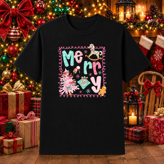 MERRY CHRISTMAS Vintage Red Truck with Dog – Christmas DTF Transfer – by Ink Rush – Premade Transfers – Christmas, Apparel...
