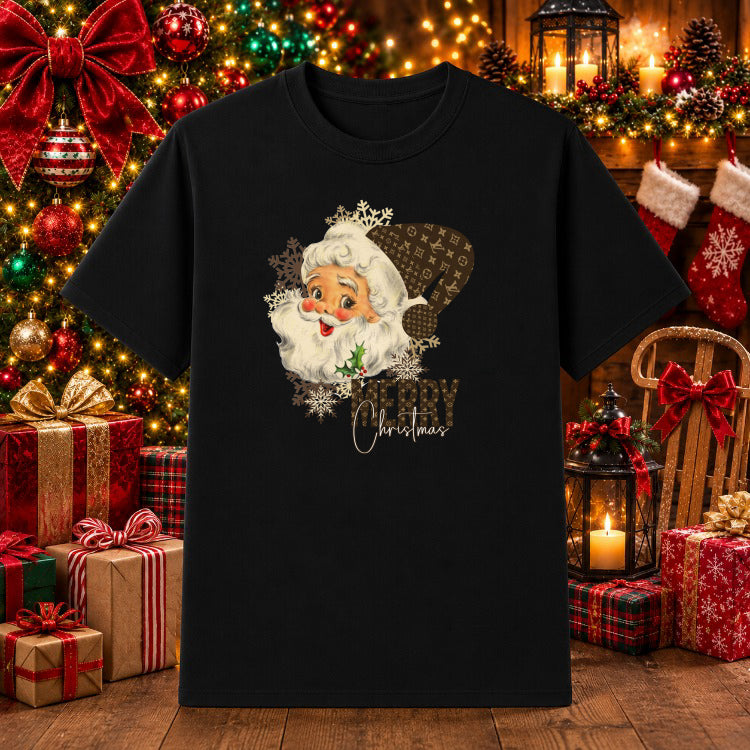 MERRY CHRISTMAS Vintage Santa – Christmas DTF Transfer – by Ink Rush – Premade Transfers – Christmas, Premade DTF