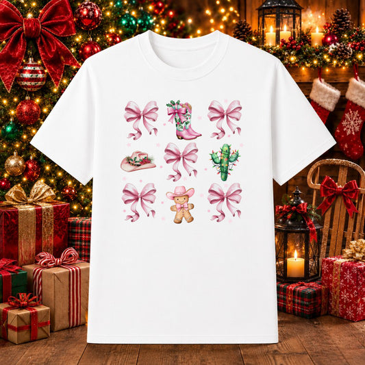 Merry Cowgirl Christmas – Western Christmas DTF Transfer – by Ink Rush – Premade Transfers – DTF Transfer, Apparel Decoration