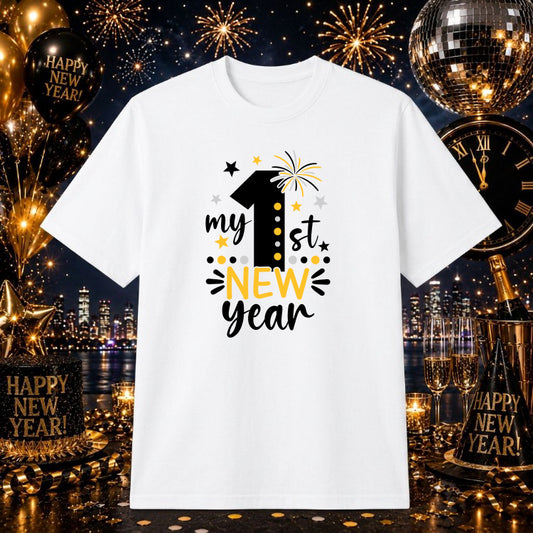 My 1st New Year – Baby Celebration DTF Transfer – by Ink Rush – Premade Transfers – DTF Transfers, Baby Apparel