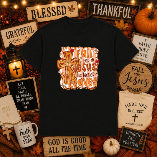 "My Faith is in FALL" Christian DTF Transfer – by Ink Rush – Premade Transfers – Christian, Apparel Decoration