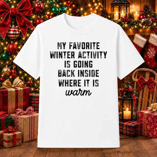 My Favorite Winter Activity Is Napping By The Tree – Christmas DTF Transfer – by Ink Rush – Premade Transfers – DTF Transf...