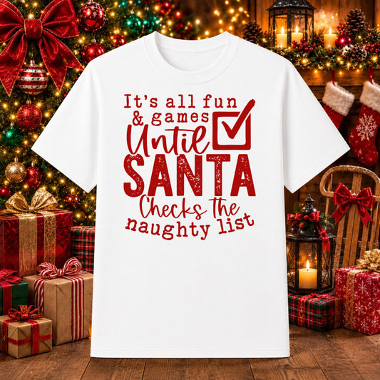 NAUGHTY LIST – Christmas DTF Transfer – by Ink Rush – Premade Transfers – DTF Transfers, Apparel Decoration