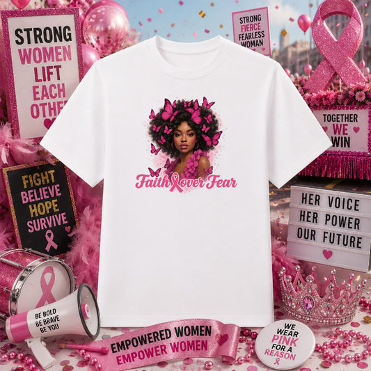 NEVER GIVE UP – Breast Cancer Awareness DTF Transfer – by Ink Rush – Premade Transfers – Breast Cancer Awareness, Apparel...