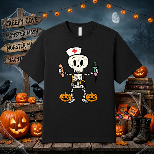 NURSE LIFE Skeleton – Halloween DTF Transfer – by Ink Rush – Premade Transfers – DTF Transfers, Apparel Decorating