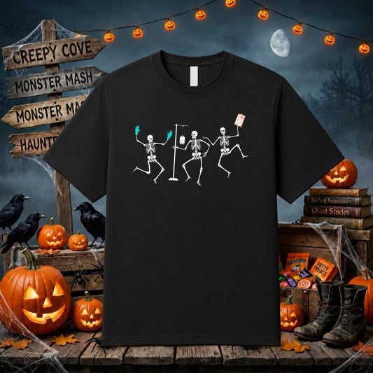 NURSE Skeleton Halloween – DTF Transfer – by Ink Rush – Premade Transfers – Nurse, DTF Transfer