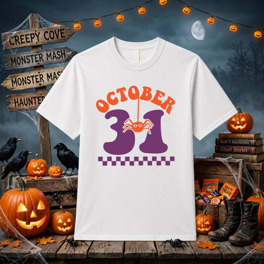 October Thirty One – Halloween DTF Transfer – by Ink Rush – Premade Transfers – Halloween, DTF Transfer