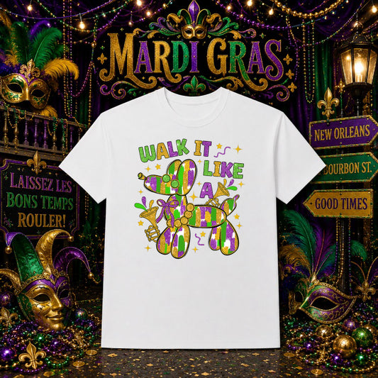 Ornate Mardi Gras Mask with Feathers – Mardi Gras DTF Transfer – by Ink Rush – Premade Transfers – Mardi Gras, Apparel
