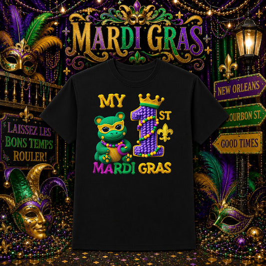 Ornate Mardi Gras Mask with Feathers – Mardi Gras DTF Transfer – by Ink Rush – Premade Transfers – Mardi Gras, Apparel Decor