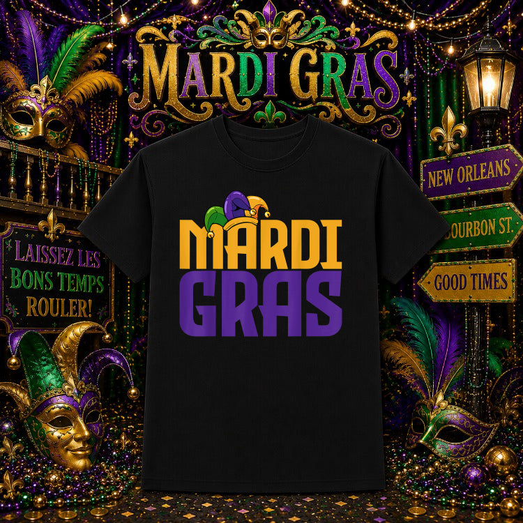 Ornate Mardi Gras Skull Crown – Ready to Press DTF Transfer – by Ink Rush – Premade Transfers – Mardi Gras, Apparel Decora...