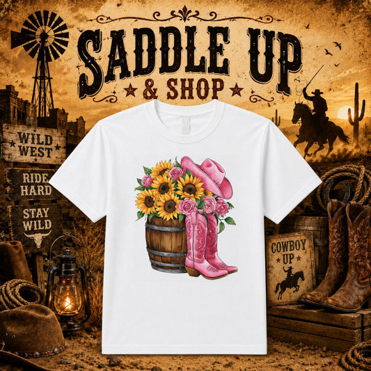 Outlaw Western Skull – DTF Transfer – by Ink Rush – Premade Transfers – Western, Apparel