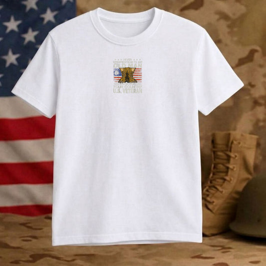 PROUD VETERAN Eagle Flag – Patriotic DTF Transfer – by Ink Rush – Premade Transfers – Veteran, Military