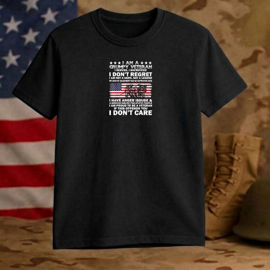 PROUD VETERAN – Patriotic DTF Transfer – by Ink Rush – Premade Transfers – Veteran, Military