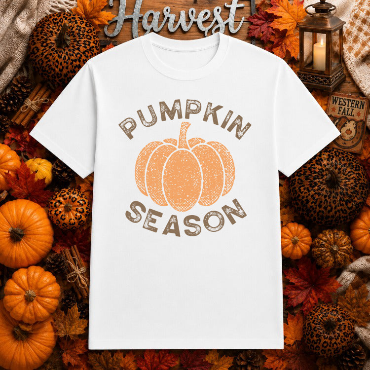 Pumpkin Season – Fall DTF Transfer – by Ink Rush – Premade Transfers – Fall, Apparel DTF Transfer