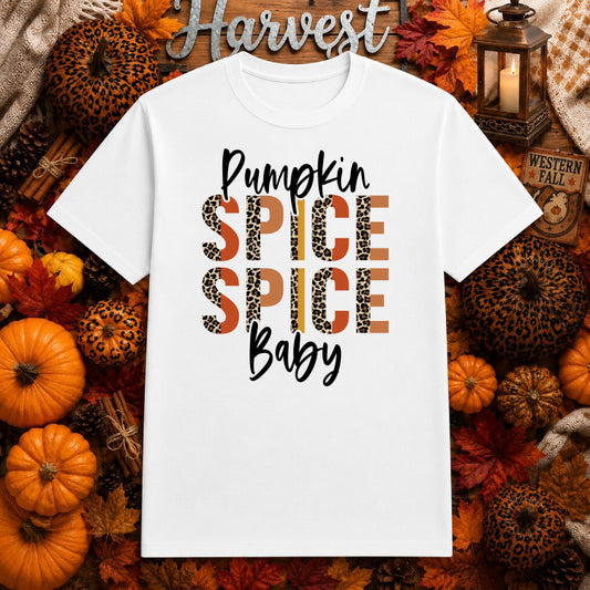 Pumpkin Spice Spice Baby – Fall Apparel DTF Transfer – by Ink Rush – Premade Transfers – Fall Apparel, DTF Transfers