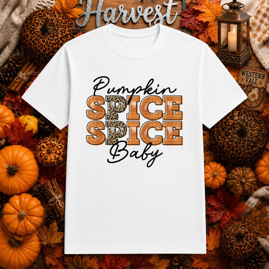 PUMPKIN SPICE SPICE BABY – Fall Apparel DTF Transfer – by Ink Rush – Premade Transfers – Apparel Decor, DTF Transfers