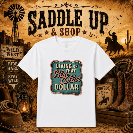 "RAISE EM UP" with Cowboy Hat – Western DTF Transfer – by Ink Rush – Premade Transfers – Western, Apparel Decor