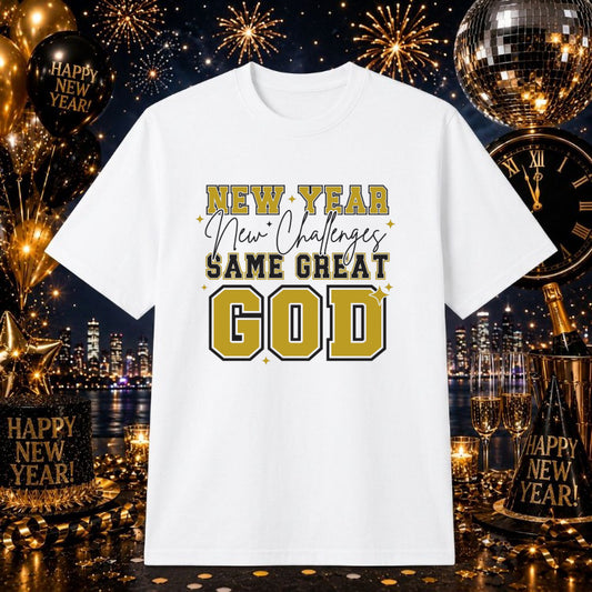 Same Great God New Year New Blessings – Christian DTF Transfer – by Ink Rush – Premade Transfers – Christian Faith, Appare...