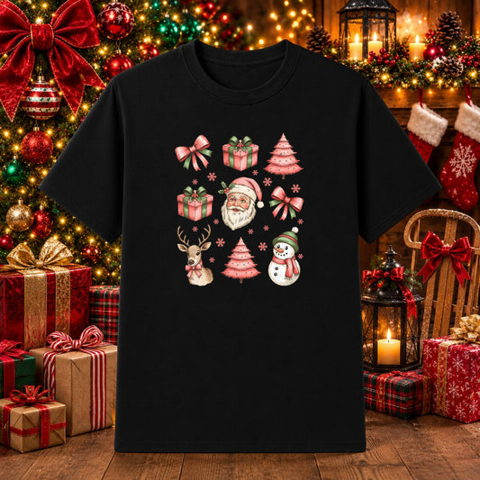 Santa Stops Here – Christmas DTF Transfer – by Ink Rush – Premade Transfers – Christmas, DTF Transfers