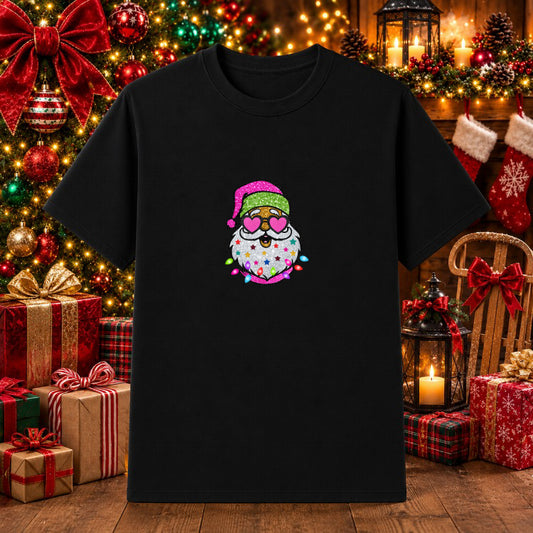 Santa with Sunglasses – Christmas DTF Transfer – by Ink Rush – Premade Transfers – DTF Transfers, Apparel Decor
