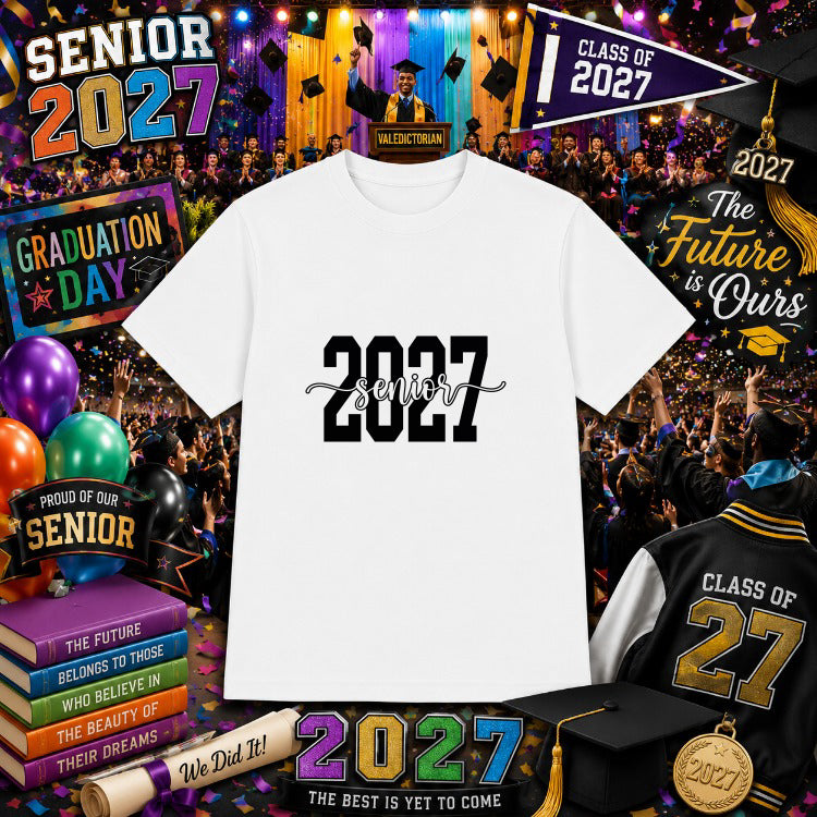 Senior 2027 Class – Graduation DTF Transfer – by Ink Rush – Premade Transfers – Graduation, Apparel Decor