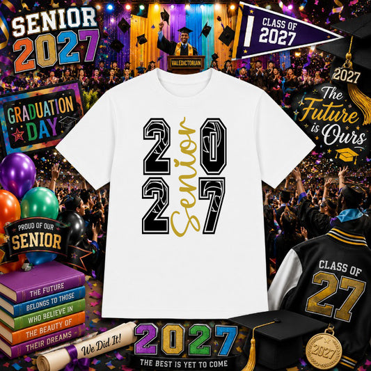 SENIOR 2027 Class – Graduation DTF Transfer – by Ink Rush – Premade Transfers – Senior, Apparel
