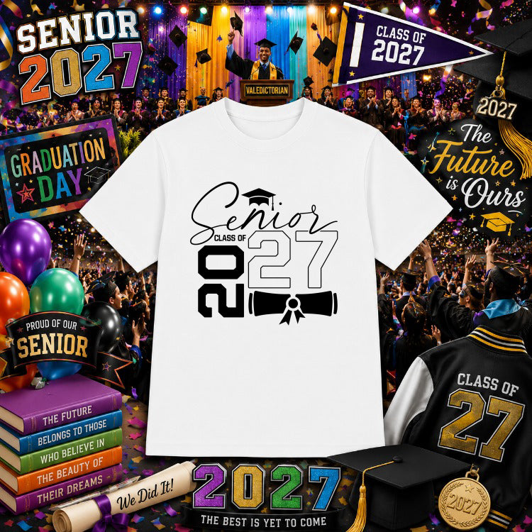 SENIOR 2027 Class – Graduation DTF Transfer – by Ink Rush – Premade Transfers – Senior Class, Graduation
