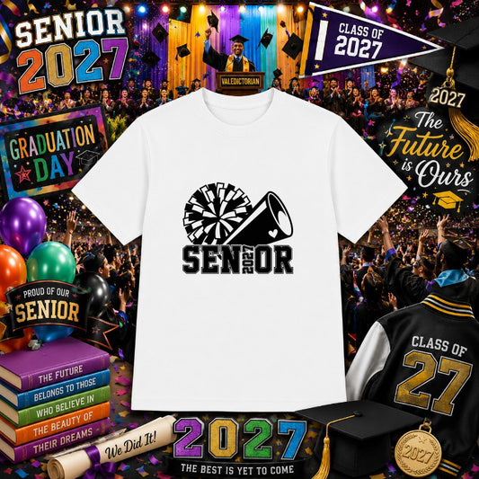 SENIOR 2027 – Graduation DTF Transfer – by Ink Rush – Premade Transfers – Graduation, Apparel Decoration