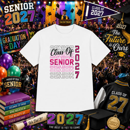 Senior 2027 – Graduation DTF Transfer – by Ink Rush – Premade Transfers – Senior, Graduation