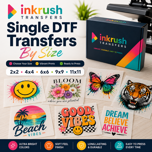 Single DTF Transfers by Size – Upload Your PNG | Ink Rush DTF