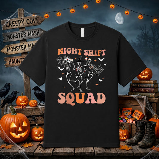 Skeleton Nurse Halloween – Ready to Press DTF Transfer – by Ink Rush – Premade Transfers – Halloween, Apparel Decor