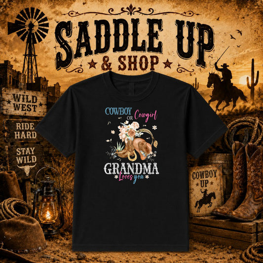 Skull & Roses Western Cowboy Hat – DTF Transfer – by Ink Rush – Premade Transfers – Western, Apparel
