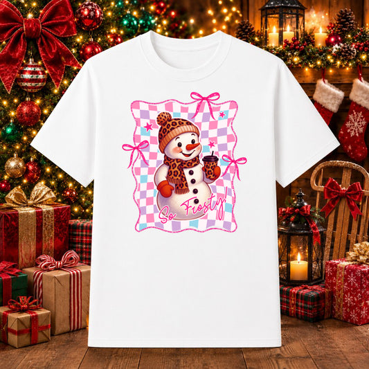 Smiling Snowman Christmas – DTF Transfer – by Ink Rush – Premade Transfers – Apparel Decor, DTF Transfers