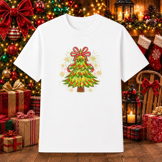Splatter Christmas Tree – Christmas DTF Transfer – by Ink Rush – Premade Transfers – Christmas, DTF Transfers