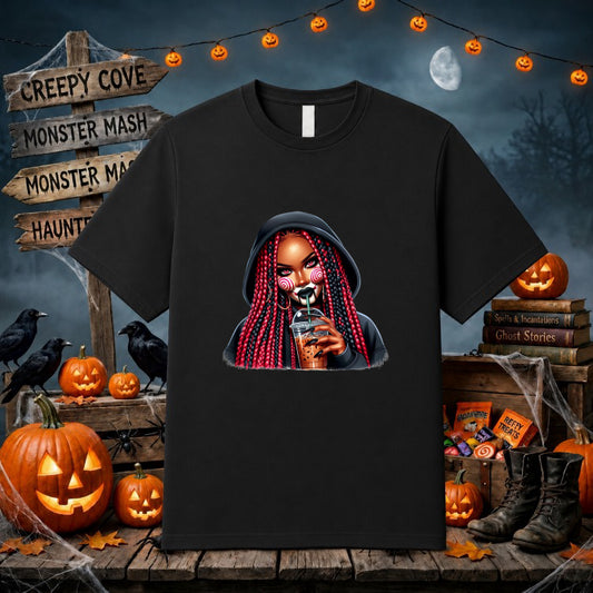 SPOOKY BABE Retro Clown – Halloween DTF Transfer – by Ink Rush – Premade Transfers – DTF Transfers, Apparel Decorators