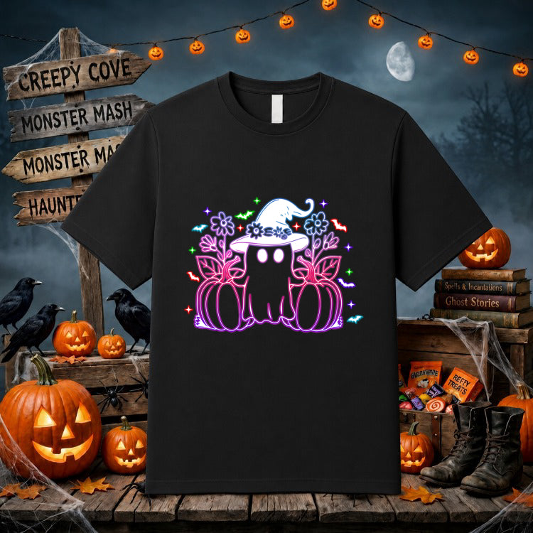 Spooky Vibes Ghost – Halloween DTF Transfer – by Ink Rush – Premade Transfers – Halloween, Apparel Decor