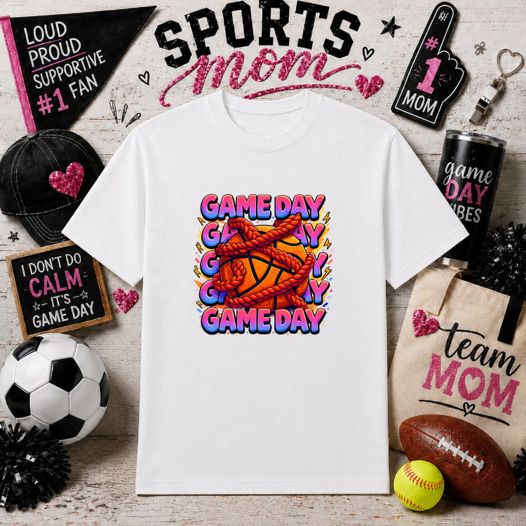 SPORTS MOM – Sports Mom Gameday DTF Transfer – by Ink Rush – Premade Transfers – Sports Mom, Gameday