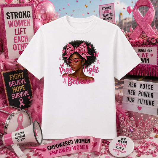 SURVIVOR Pink Ribbon – Breast Cancer Awareness DTF Transfer – by Ink Rush – Premade Transfers – Breast Cancer Awareness, H...