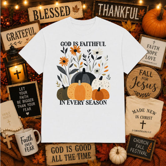 Thankful Grateful Blessed Pumpkin – Christian Fall DTF Transfer – by Ink Rush – Premade Transfers – Christian Faith, Appar...